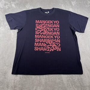 Naruto Shirt Mens XL Navy Uniqlo UT‎ Mangekyo Sharingan Uchiha Graphic Anime